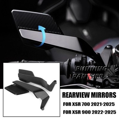 Side Mirror For YAMAHA XSR900 XSR700 Wind Wing Stealth Winglets Rearview Mirrors