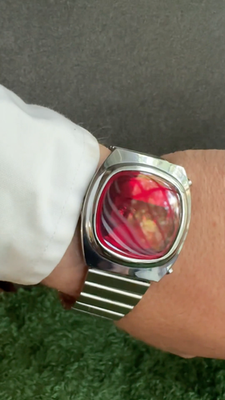 Watch Rare Soviet Elektronika 1 Red Pulsar Quartz USSR 1982