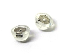 Sterling Silver 925 Disc Silicone Butterfly Earring Backs 3 Pairs Or 6 Pairs