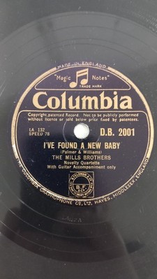 The Mills Brothers - I've Found A New Baby / Any Time, Any Day, Anywhere 10'' 