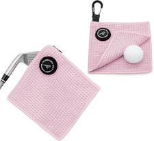 Aliennana Small Magnetic Golf Towel, Microfiber Waffle Design with Clip - Indust