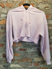 Wild Fable Womens Full Zip Cropped Ribbed Hoodie S Pink Long Sleeve