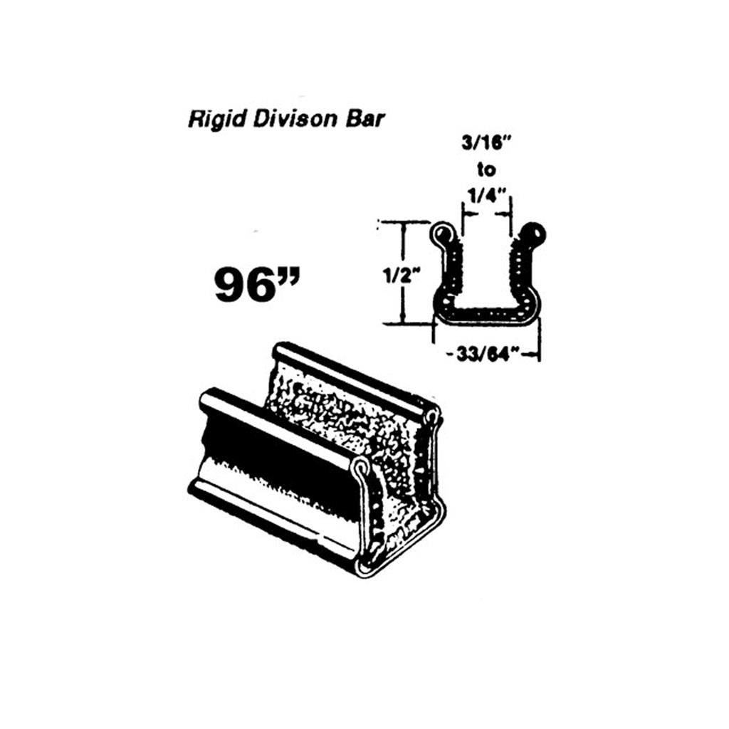 Rigid division-bar channel For Pontiac Bonneville, Catalina 1950-1960; WC 1-96