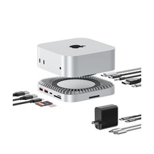 40G Mac mini M4 Dock  Stand with 8T NVMe SSD Enclosure, 11-in-1 USB 4 Mac mi...