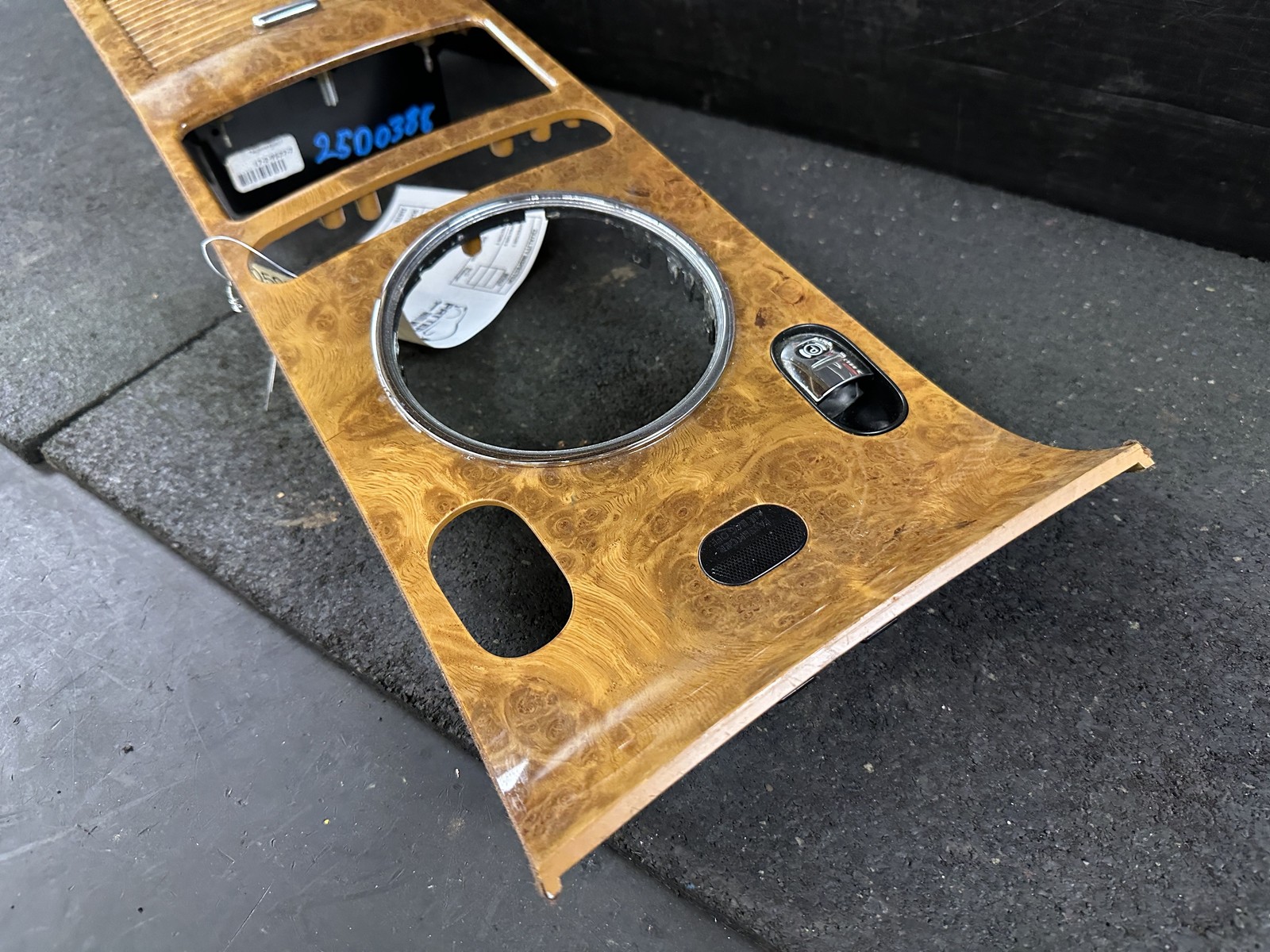 04-10 BENTLEY CONTINENTAL FRONT CENTER CONSOLE WOOD GRAIN TRIM SHIFTER BEZEL