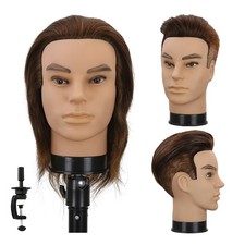 12 Barber Mannequin Head Male 100 Real Hair Mannequin Head with Human Hair Styl