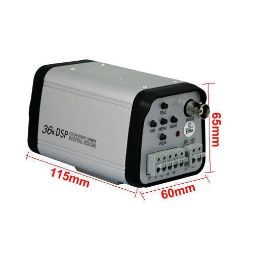 Sony CCTV 1/4" 1200TVL 36X Optical Zoom DSP Color Video Box CCD Camera NTSC/PAL - Image 4 of 4