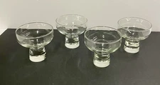 Set Of 4 Vtg Durobar Coupe Style Champagne Sherbet Glasses 4 oz 3.5” Heavy Base