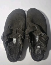 Birkenstock Boston Shearling Suede Brown Mocha Clogs EU 37 US 6  6.5 Fur Lined