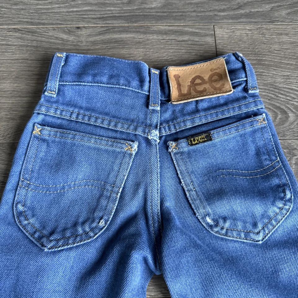 Jeans Lee Denim Vintage Niños 4 Slim EE. UU. Cremallera 50/50 Unisex/Campana Hecha en Unión Foto 2 de 4