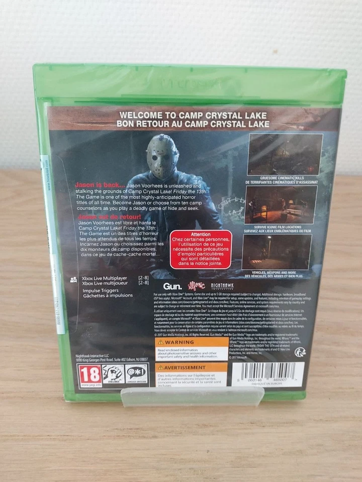 Friday the 13th The Game XBOX ONE version FR NEUF SOUS BLISTER - Photo 2/2