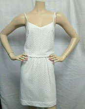 LOFT WHITE EYELET OVERLAY TOP CAREER CASUAL DRESS SIZE: 2 NWT $80
