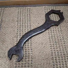 Vintage Antique Rusty Wrench Wall Hanger Auto Garage Man Cave Steam Punk