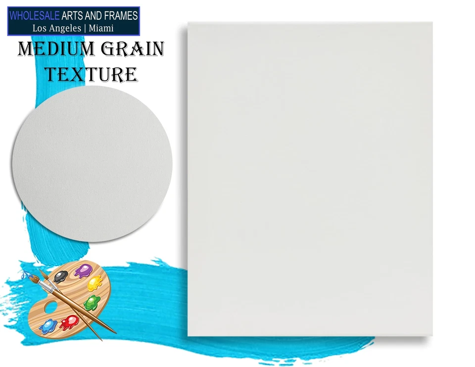 Lona de algodón estirada para artista de 3/4" 8x10 11x14 16x20 18x24 24x36 30x40+OFERTA AHORA Foto 3 de 4