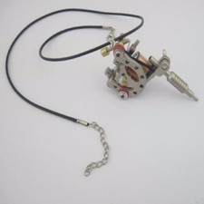 New Arrival Two Mini Toy Tattoo machine Gun With Chain Pendant Ornament Supply