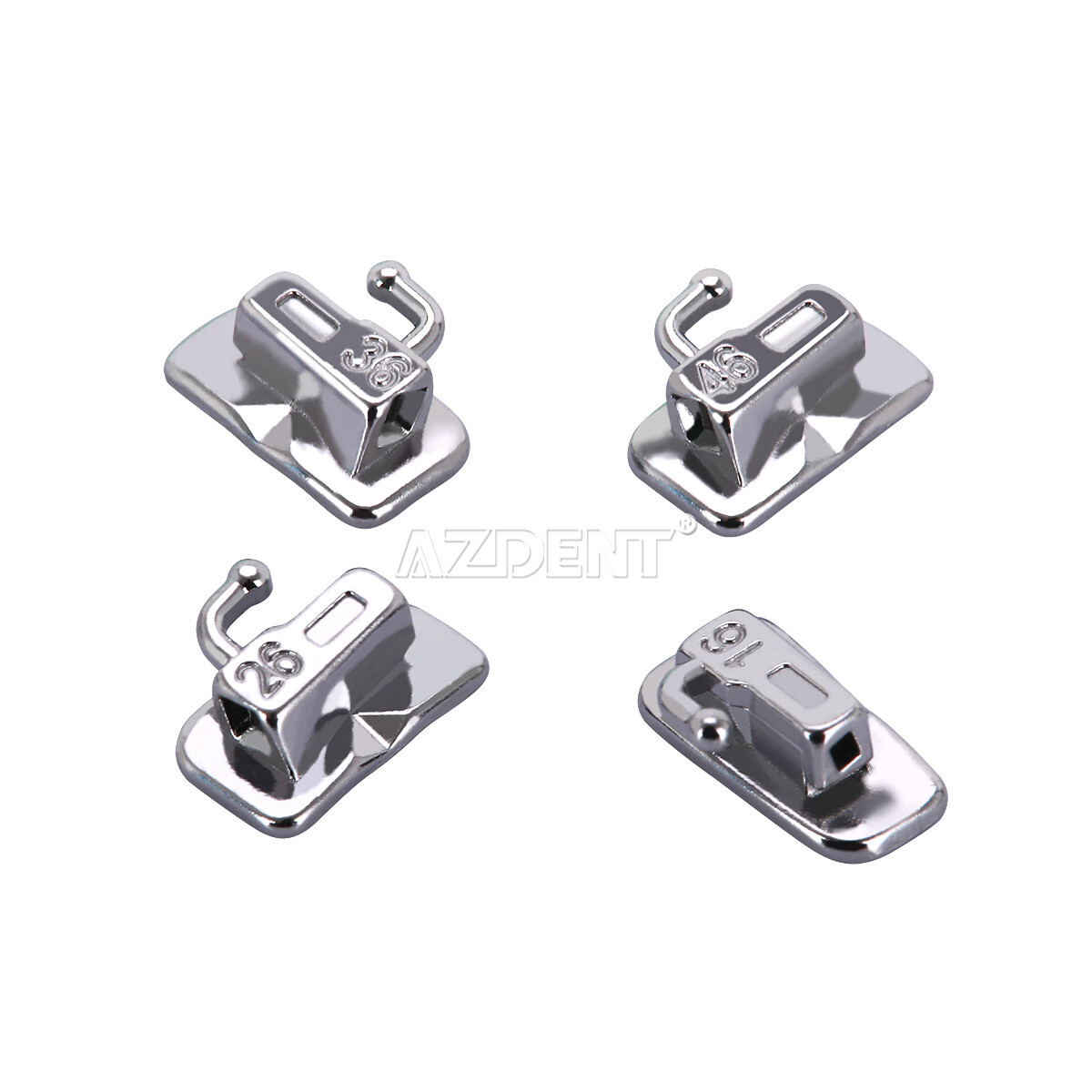 AZDENT Self-Ligating Orthodontic Bracket Kit - Roth .022 Hooks 3-4-5 & 1st Molar Buccal Tube