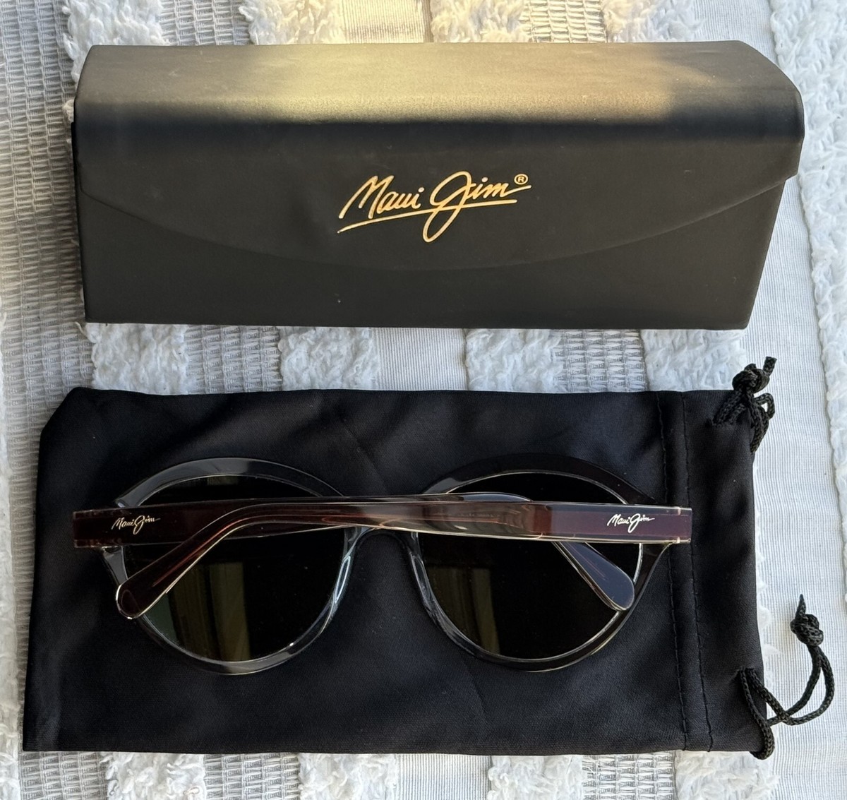 Maui Jim Mariana MJ 828-25E Brown Cat Eye Sunglasses Gray polarized Lenses 55mm Maui Jim Mariana MJ828-25E Women main image 2