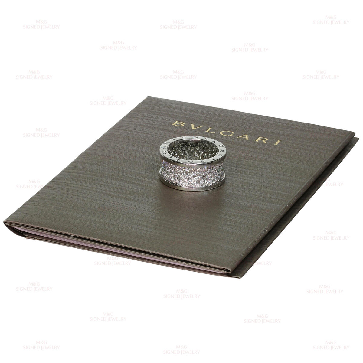 BVLGARI Ring B.Zero1 Diamond White Gold Band Box Papers 54 BVLGARI Ring B.Zero1 Diamond White Gold Band Box Papers 54