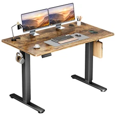 Electric Adjustable Height Sit Standing Desk, 4 Size Rising Desk for Home Office