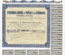 Ferrocarril y Minas de Burgos Sociedad Anonima, 1920