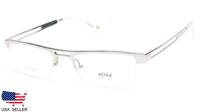 NEW Etnia Barcelona QUEBEC-SL SILVER EYEGLASSES GLASSES 50-18-140 B27mm SPAIN