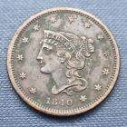 1840 Braided Hair Large Cent 1c Better Grade Xf + Details #46989