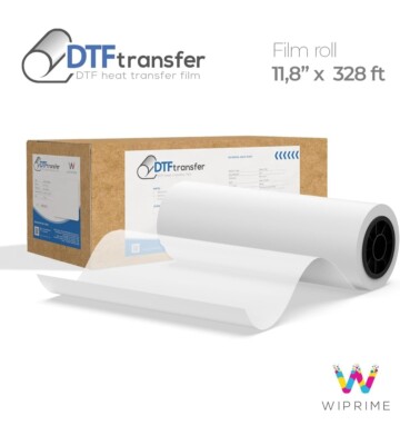 DTF Transfer Film Roll: 11.8 inch 328 ft Premium Double-Sided Matte Finish