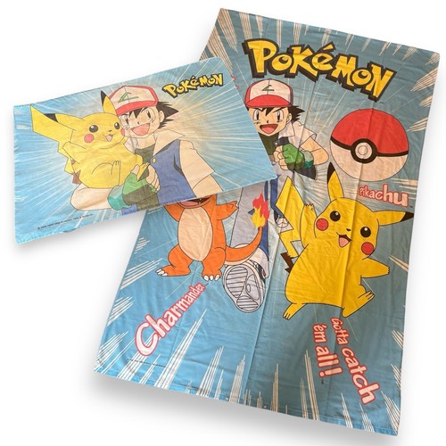 Vintage Pokemon Einzelbett Set - Kissenbezug & Bettbezug Nintendo 90’s