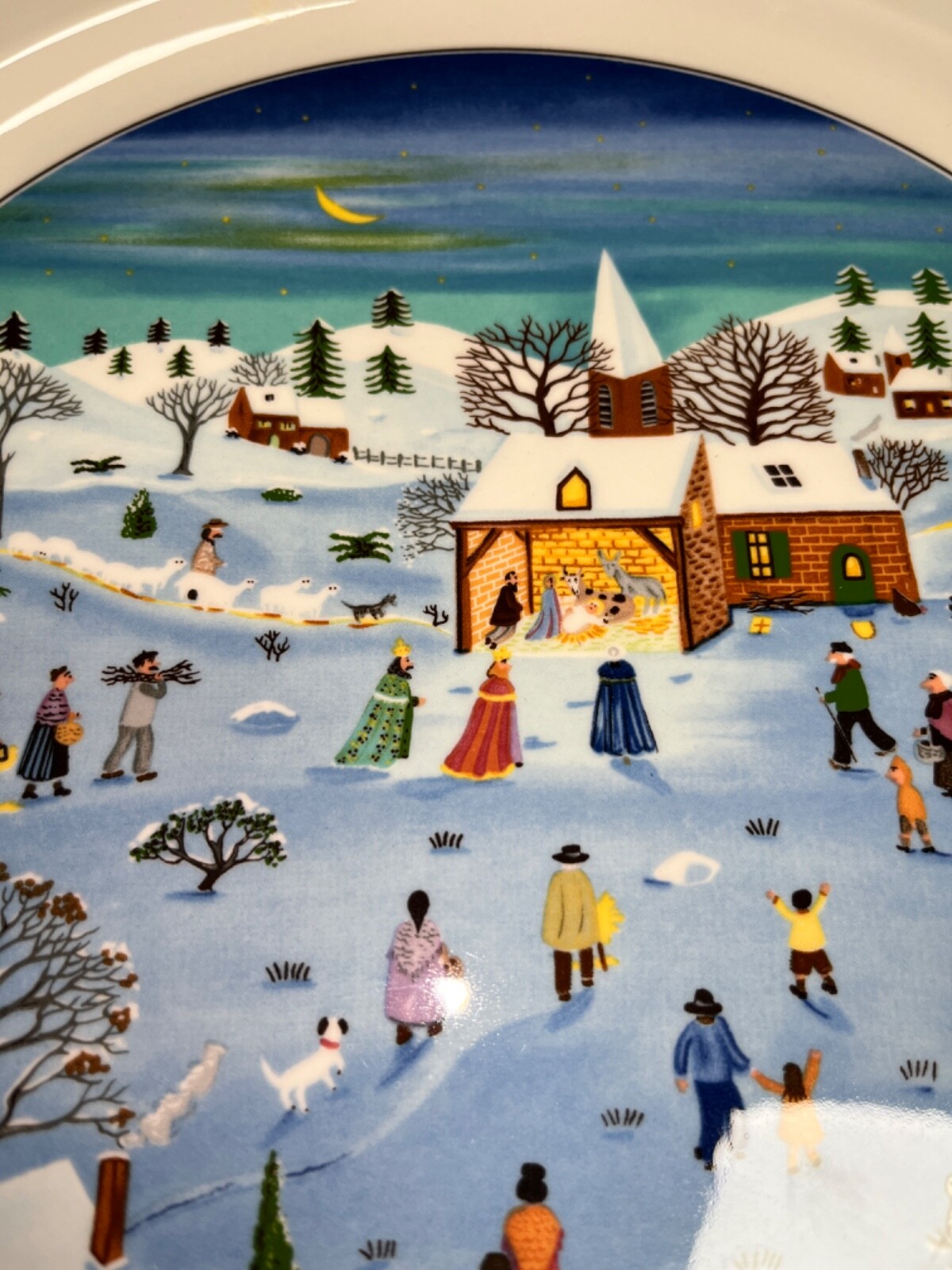 Villeroy & Boch Design Naif Nativity Laplau 12" Porcelain Charger / Chop Plate