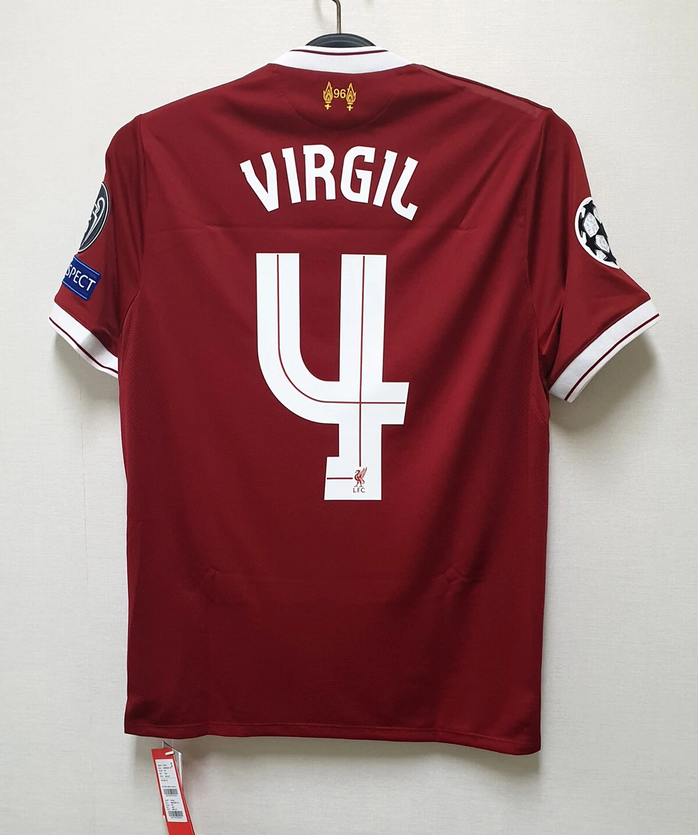 2017 18 Maglia Liverpool FC Home S S No.4 Virgil van Dijk UEFA Champions LFC