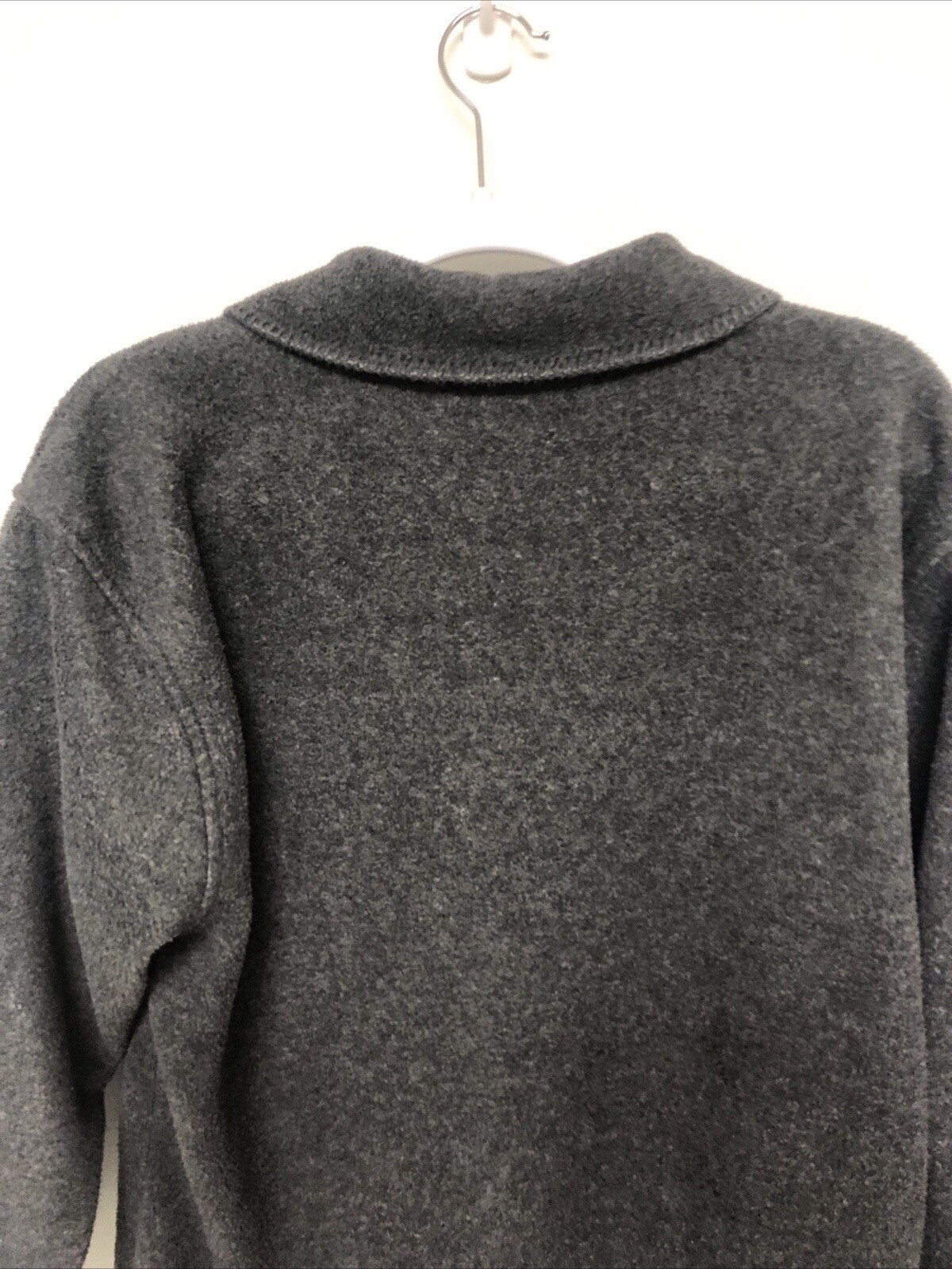 Womens Basic Editions Gray Button Fleece Longslee… - image 8