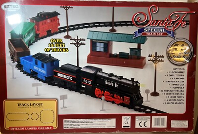 2016 Eztec Santa Fe Special Train Set 63080 54 Pc Hobby Railroad