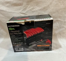 T Handle Allen Wrench Ball End Hex Key Set 10 Pc SAE & Metric  62161