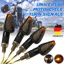 4 STÜCK LED MOTORRAD BLINKER E-GEPRÜFT BLINKLEUCHTE MINI UNIVERSAL SCHWARZ 12V
