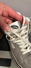 VANS Grey Sk8-Hi Hightop Suede and Canvas, size 7m, 8.5w