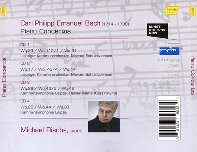 MICHAEL RISCHE C.P.E. BACH: PIANO CONCERTOS NEW CD