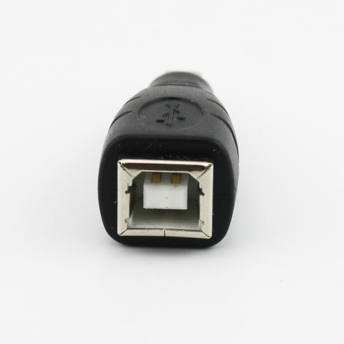 1x USB 2.0 Type B Printer Female Jack to Mini 5 Pin Male Connector Adapter Black - Picture 5 of 6