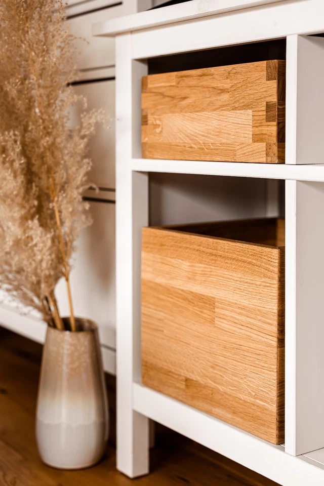 Aufbewahrungsbox in Eiche mit Fingerzinken - Bild 2 von 4