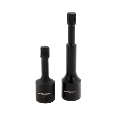 Neilsen 2tlg Impact Bit Steckschlüsselsatz - 1/2'' DR, Spline (XZN) Schrauben, extra schlanke Ausführung
