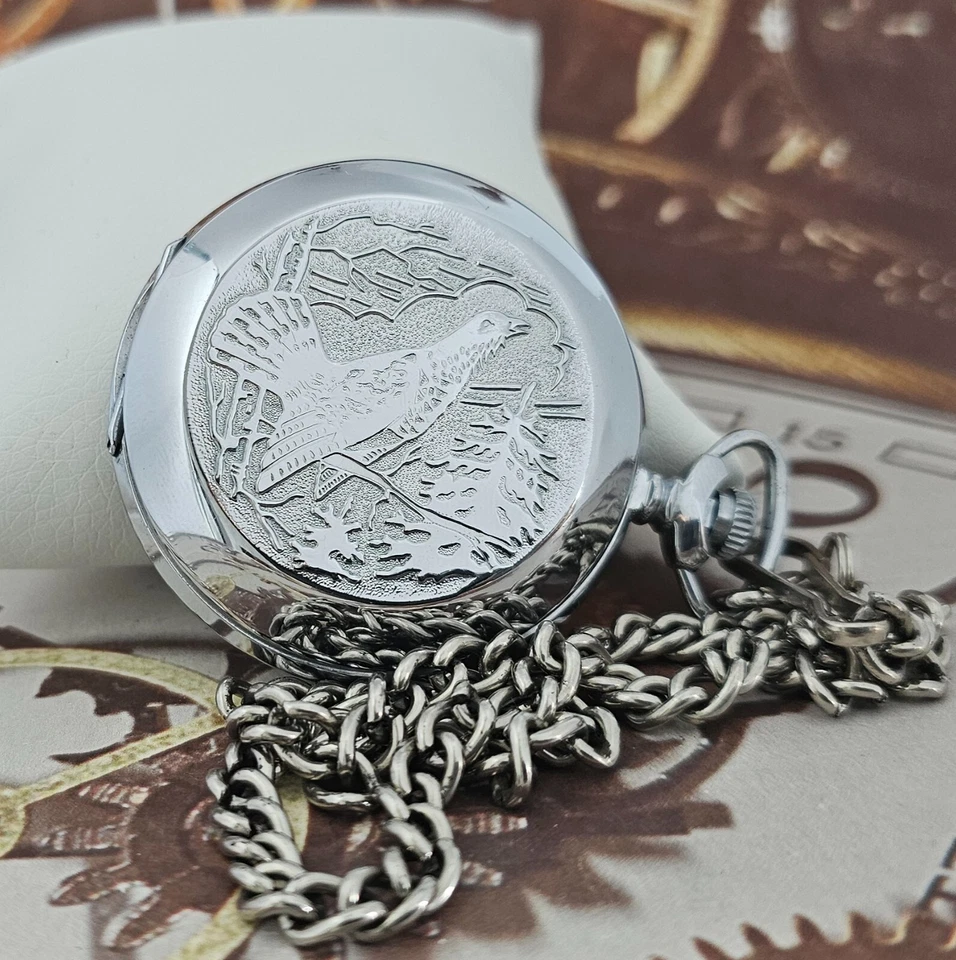 Vintage Pocket Watch USSR MOLNIJA Bird 18 Jewels RARE SOVIET Watch 3602 - Image 3 of 4