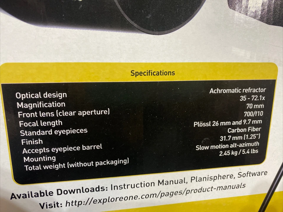 Carbon Fiber National Geographic Telescope CF700SM Slow Motion Mount 70mm Smart - Image 3 of 4