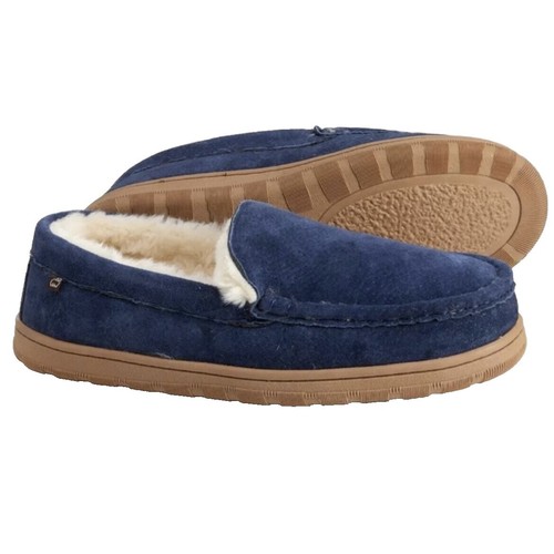 BOSS Mens Noel Mocc Suede Moccasins Penny Loafer Light Blue  display picture 1