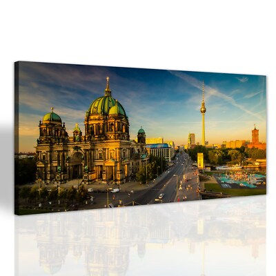 Berlin Alexander Platz Leinwandbilder Canvas XXL Großbild Deko 140x70