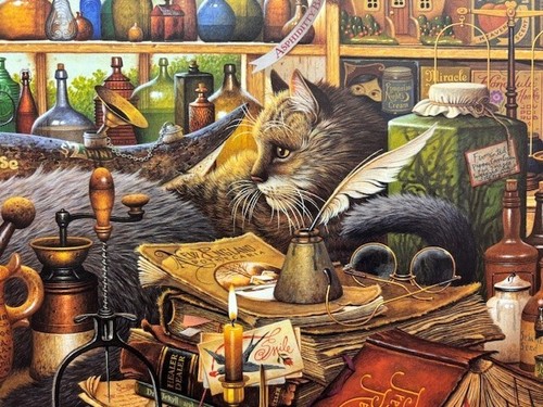 Charles Wysocki "Elmer & Loretta" arte gatto incorniciata firmata a mano e # litografia NUOVO - Foto 6 di 8