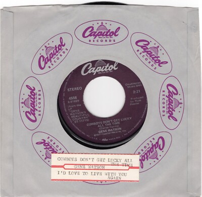 Gene Watson   Cowboys Don't Get Lucky All The Time 1977 Capitol Country VG+