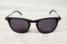 KENNETH COLE Women's Round Sunglasses Black Frame Polarized Lens POUCH NEW
