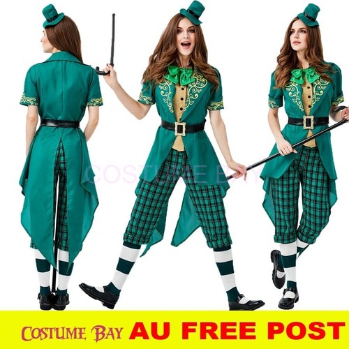 Women St Patrick Irish Cosplay Book Week Halloween Funcy Circus Party Costume   - Bild 1 von 20
