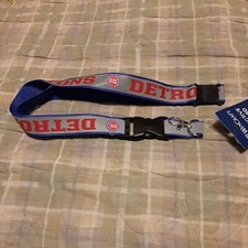 DETROIT PISTONS REFLECTIVE TEAM COLOR 24"x 1" Lanyard w/ Detachable Buckle