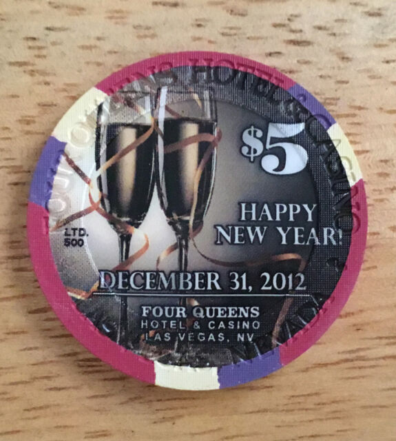 $5 Four Queens 2012/2013 Happy New Year Casino Chip Uncirculated