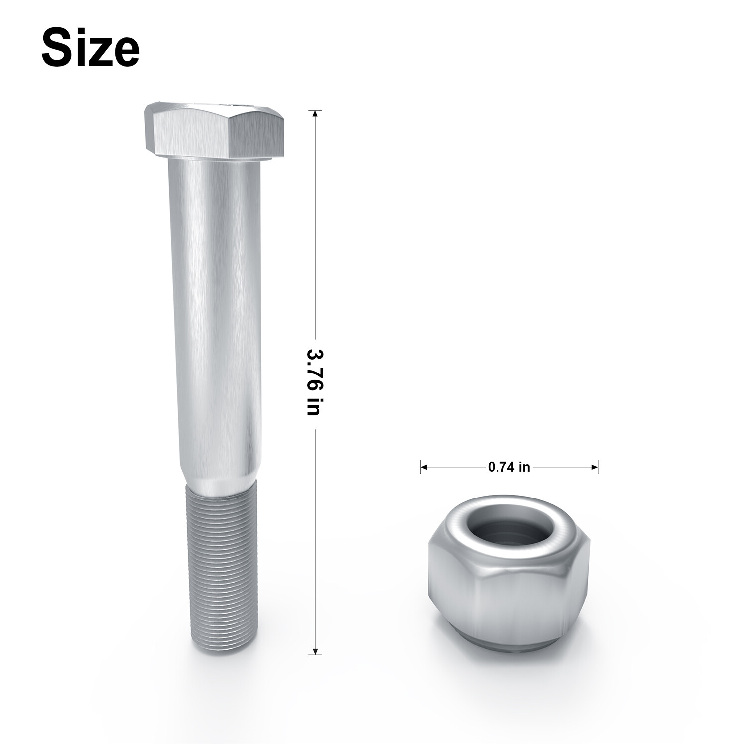 Grade 2 Shear Bolts for Rotary Cutters 1/2" x 31/2" with Nylock Nuts 5 Pack eBay